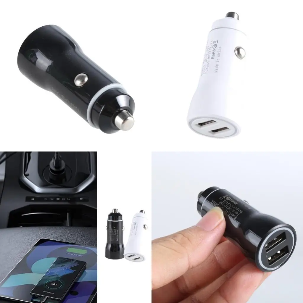 

31BA Double USB Car 5V3.1A High Output with Blue LED Light for Smartphones