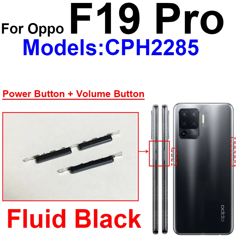 Power Volume ButtonsFor OPPO F19 F19S F19 Pro Plus 5G ON OFF Power Volume Up Down Side Button Keys Flex Cable Replacement Parts