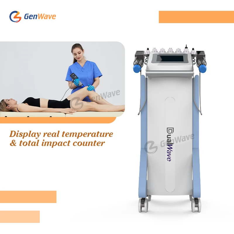 Double Channel Eletromagnetic ESWT Celluite Removal And Low Back Pain Machine