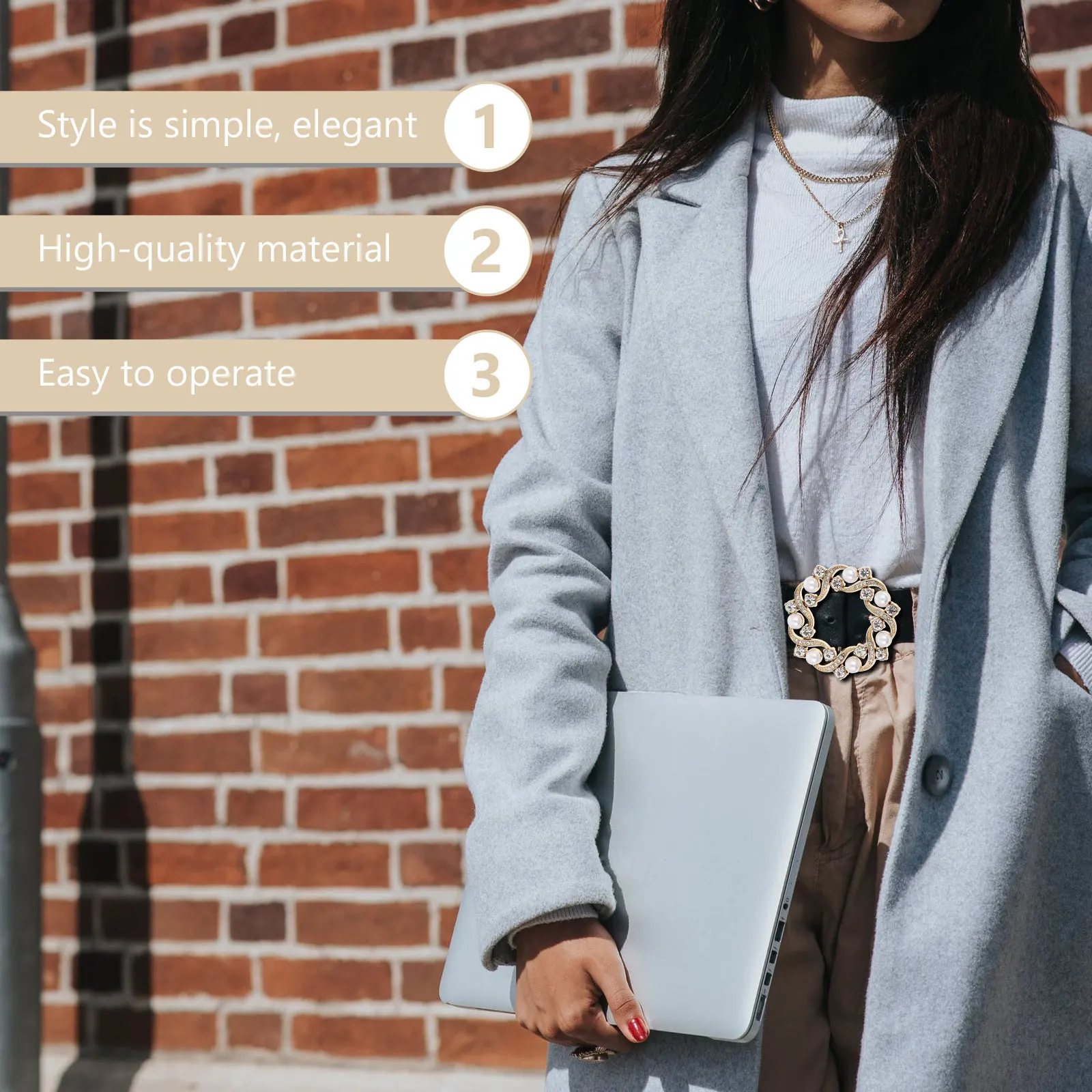 2 قطعة مقاطع ذيل القميص الخصر سطح أملس تي شيرت الأوشحة أحزمة ملابس عصرية اكسسوارات دائم أبازيم النساء الفتيات