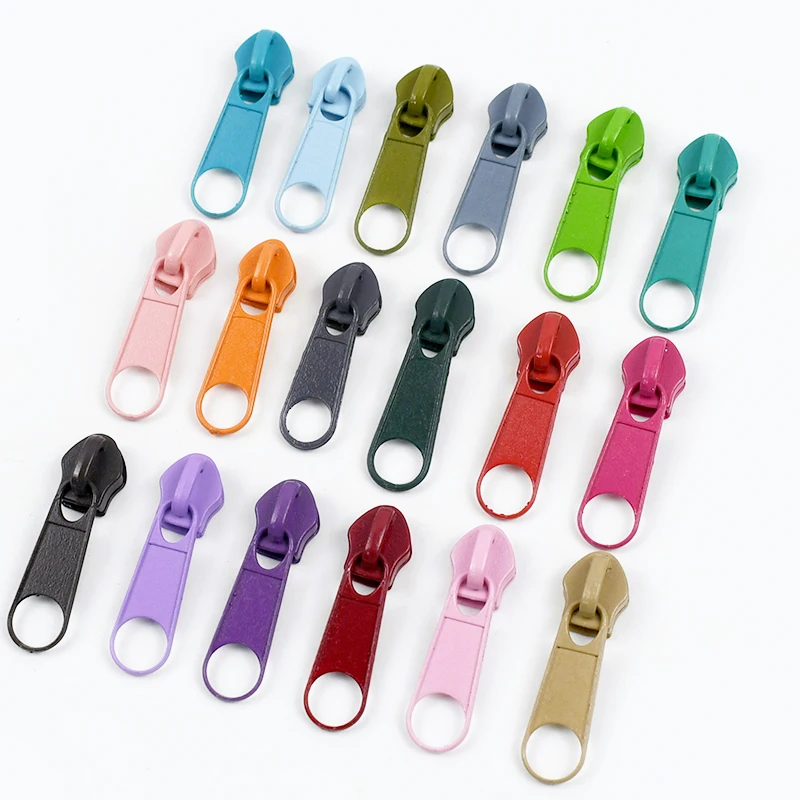 Picture 3: 20-100Pcs 3#5# Color Nylon Zipper Pull Head for Backpack Coat Replacement Zippers Slider Pocket Zips Repair Kit DIY Accessories