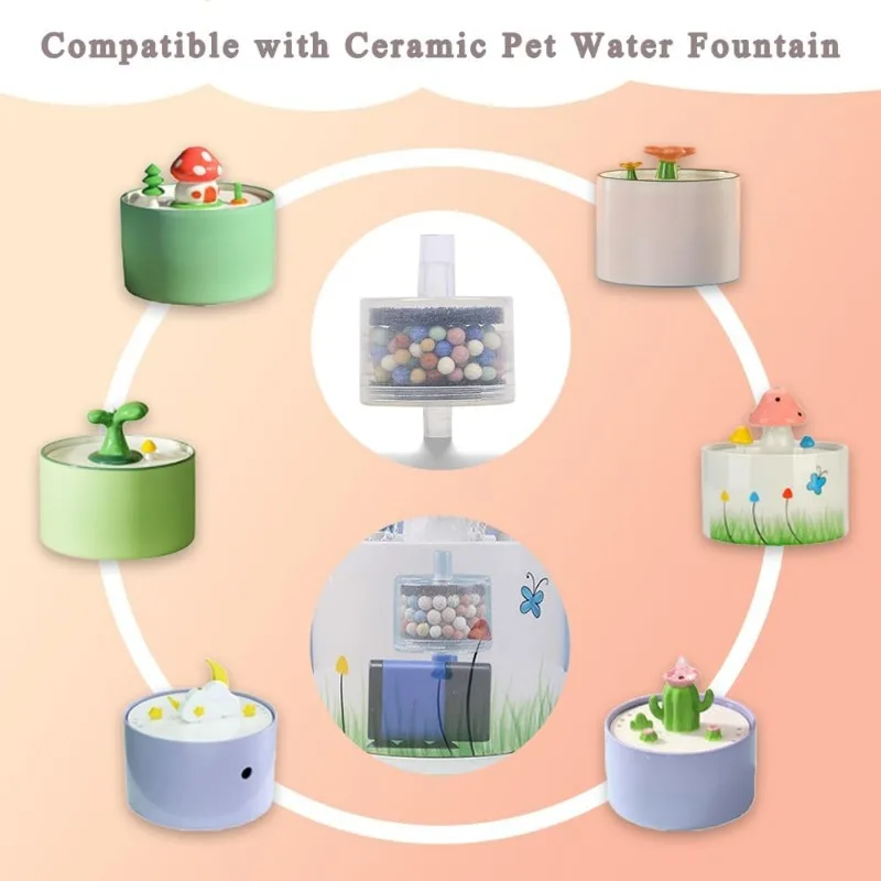 Cat Water Fountain Filter Replacement Filters for 1.5L Ceramic Cat Drinking Fountain 4/6/12PCS filters pet supplies