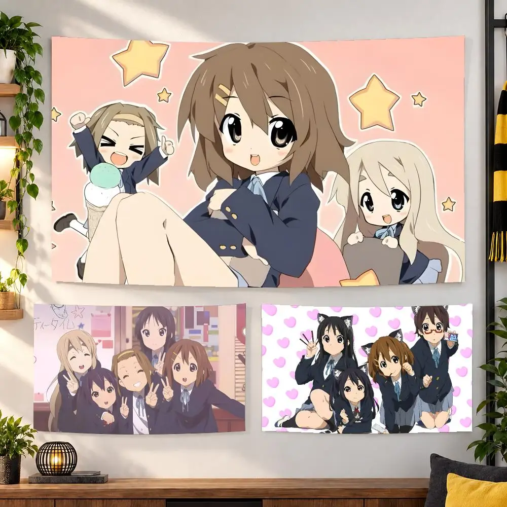 Cartoon K-ON! Tapestry Wall Decoration Suitable For Living Room Bedroom Study Party Home Decor Gift