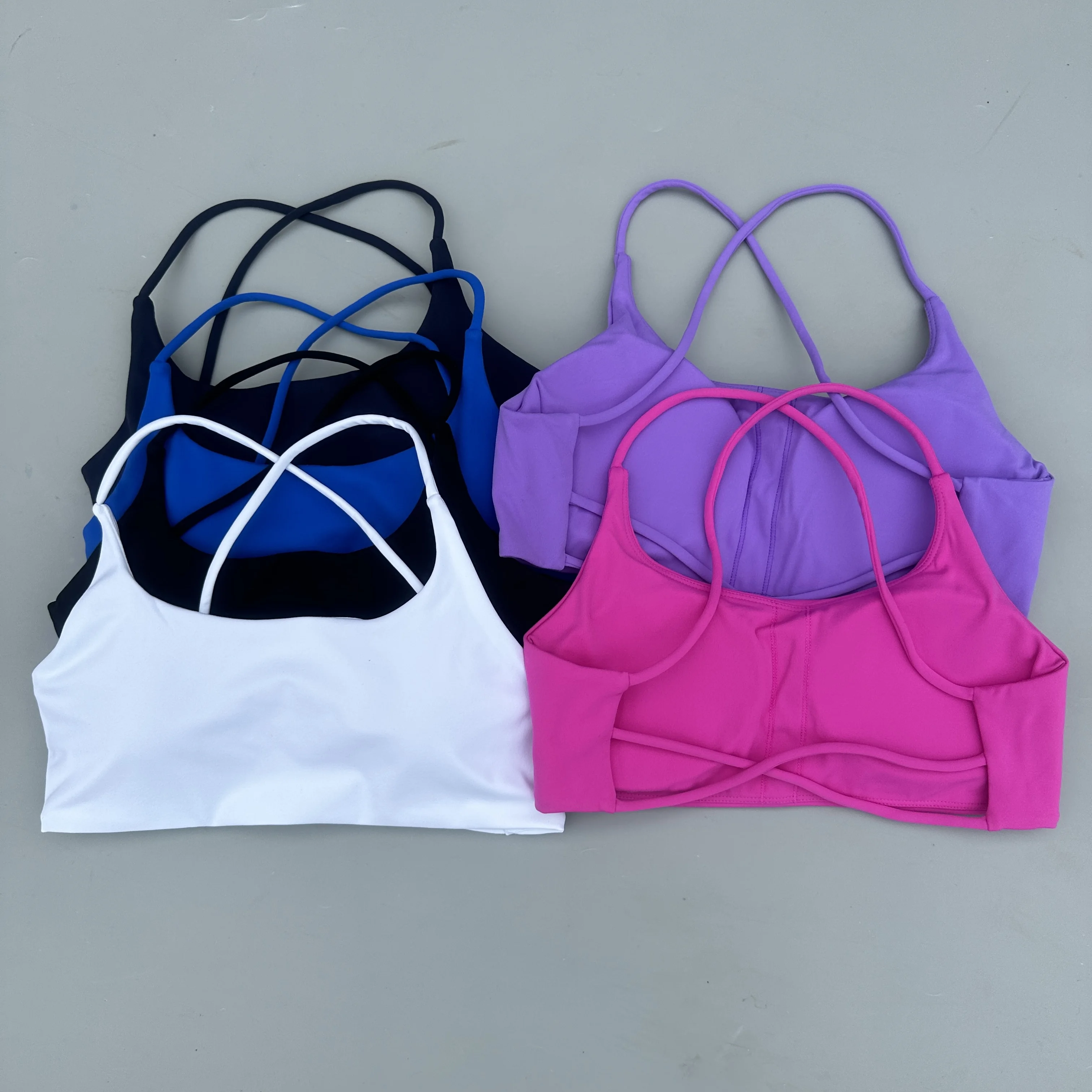 Women Cross Strap Sports Bra Yoga Bra Gym Top Backless Bra Fitness Top Fashion Sports Breathable Beautiful Back Bra Naked Sense