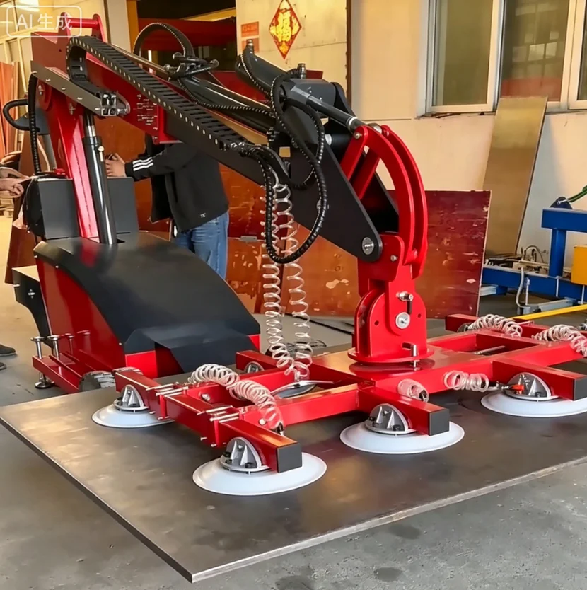 Customized In Stock Automatic Glazing Robot With Rubber Wheels Custom Glass Lift Equipment
