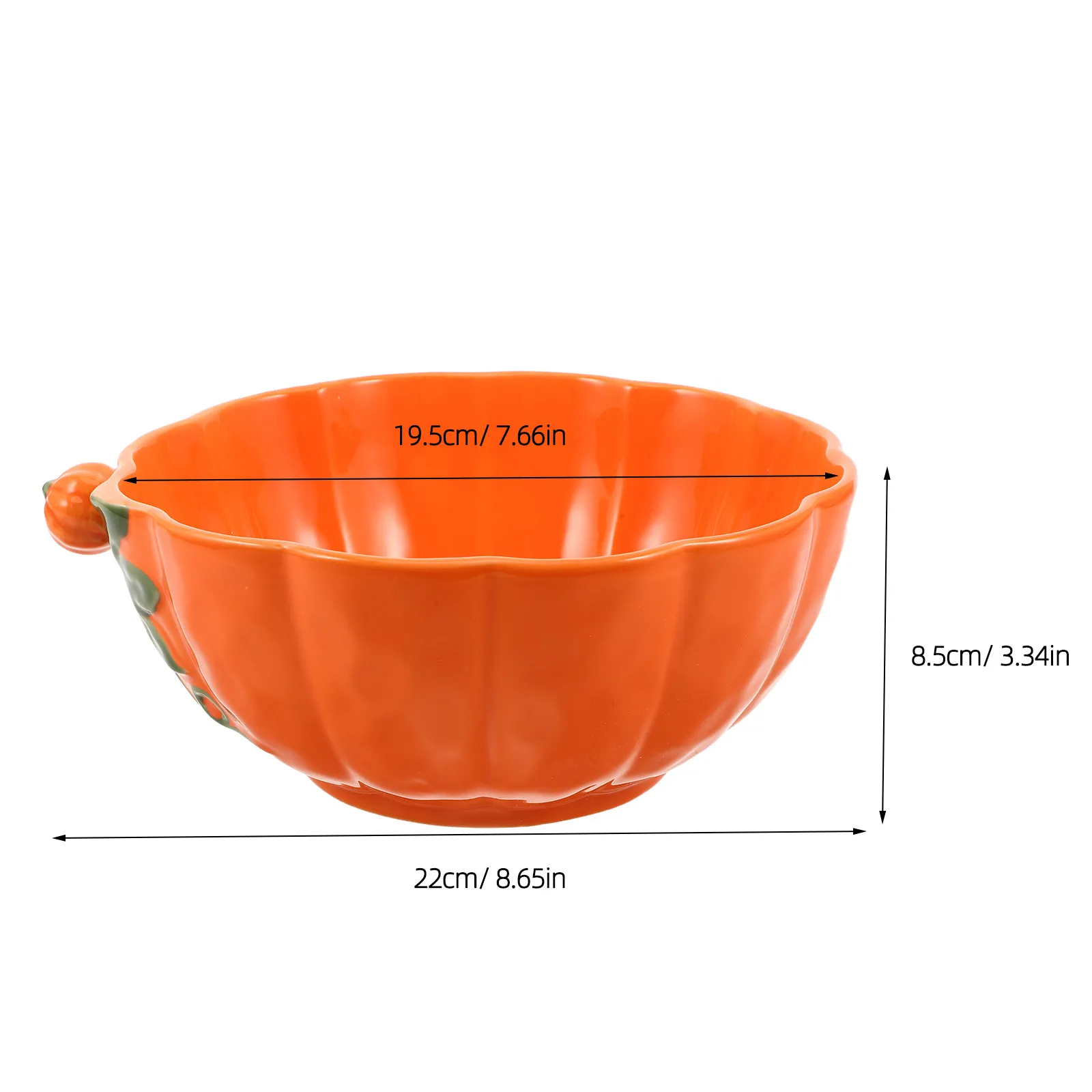 Ceramic Pumpkin Bowls 1300Ml Pumpkin Shape Fall Halloween Thanksgiving Candy Snack Dessert Serving Dish Halloween Treat Bowl