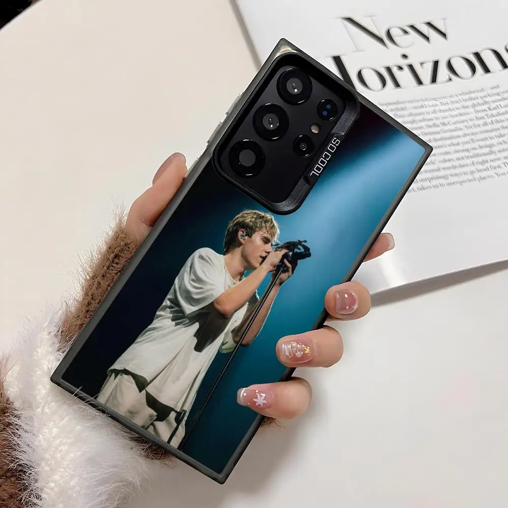 المغني T-The Kid Laroi قضية الهاتف لسامسونج غالاكسي S25 حافة S24 S23 S22 S21 S20 الترا سيليكون الملونة الفضة جراب هاتف