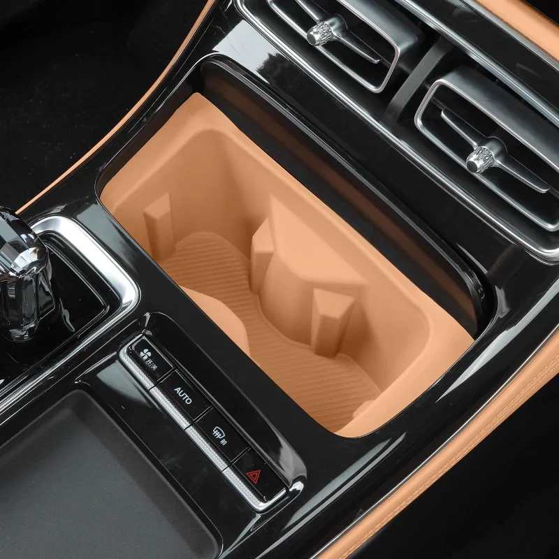 

For Geely Boyue L Atlas IV 2025 Silicone Water Cup Cover Car Central Control Panel Modified Protective Dust Pad Car Accessories
