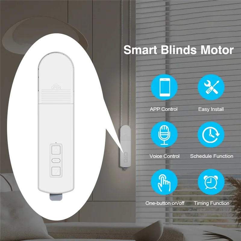 B48A Tirai Listrik Rantai Motor Rana Rol Tuya Zigbee3.0 Kabel Tarik Listrik Steker UE