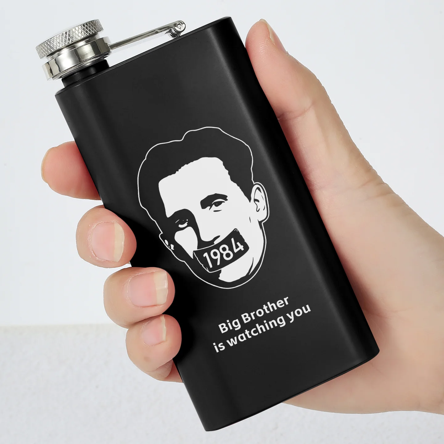 5oz 148ml 304 Stainless Steel Hip Flask Photo Custom LOGO Water Bottle Portable Whiskey Vodka Alcohol Drinking Gift Free Funnel