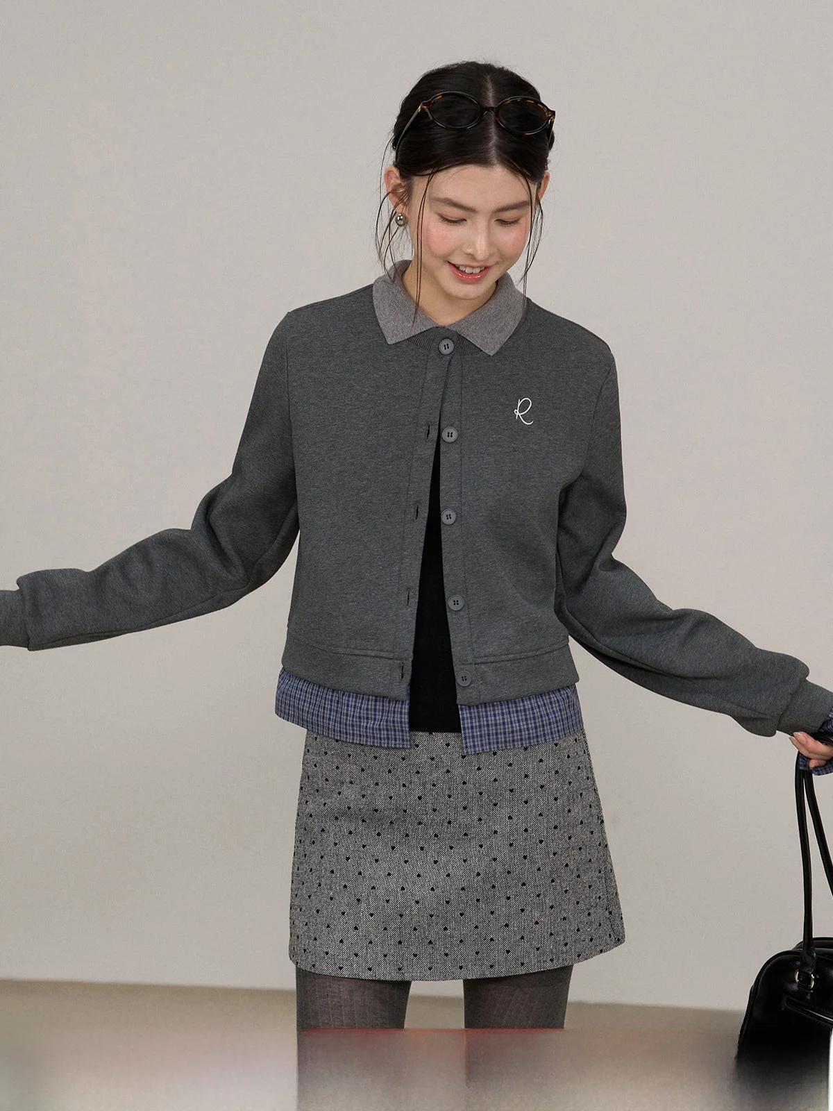 

Свободная удлиненная женская куртка с круглым вырезом и дизайном «сплайс», осенняя новинка, повседневная, комфортная, из хлопка