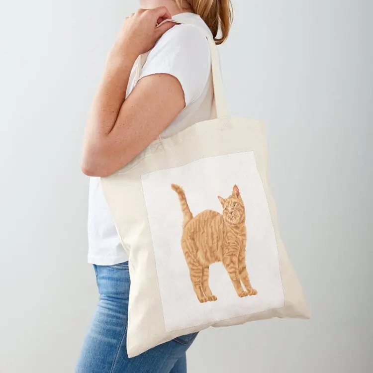 

Cute Orange Cat Poser Tote Bag women bag bags woman 2025 bag for beach Handbags women