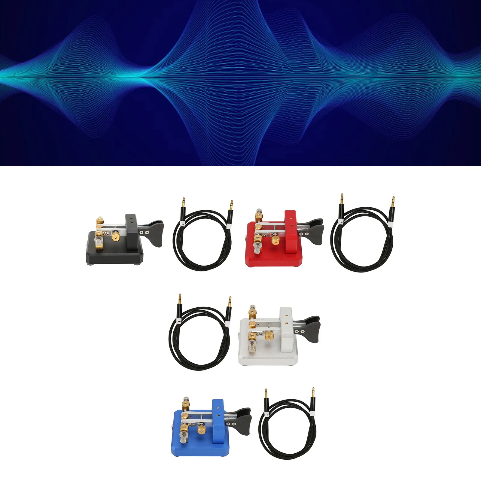 

CW Morse Telegraph Key Morse Key Double Paddle Automatic Shortwave Portable CW Morse Telegraph Key for Camping Indoor