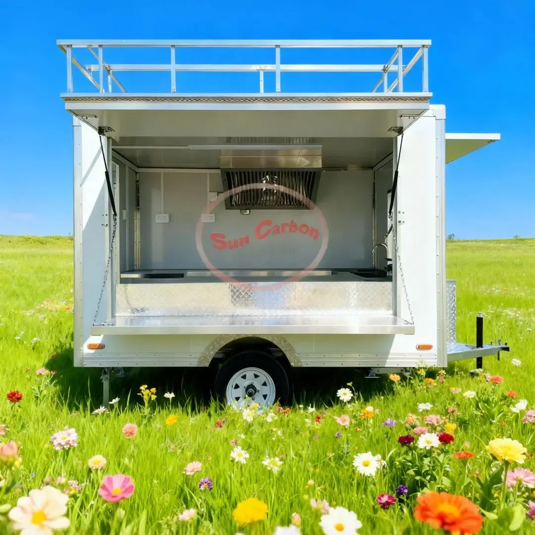 Newbie-Friendly Mobile Street Vendor Truck Easy-Operation Towing Snack Cart Outdoor Commercial Food Trailer Customizable Size