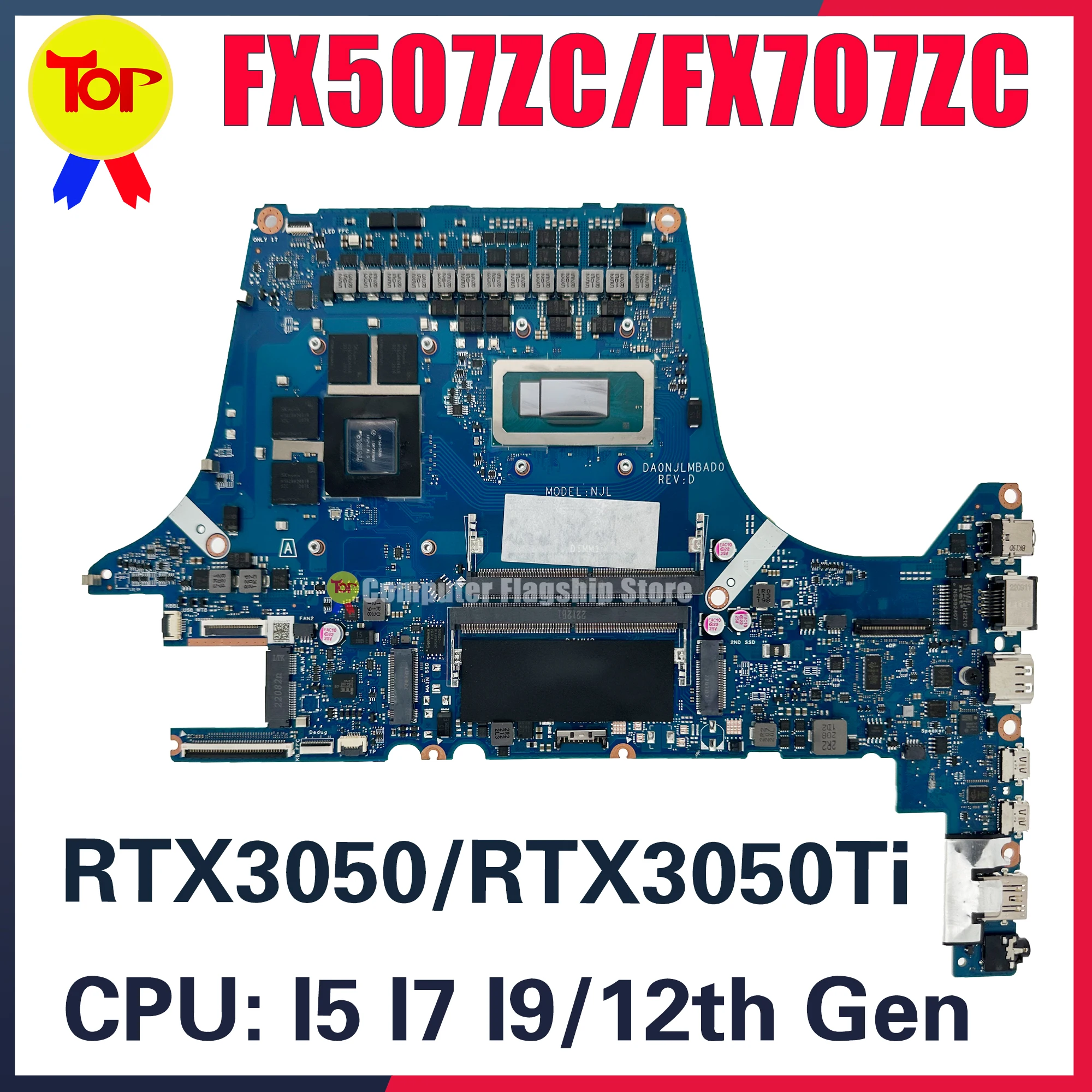 

Mainboard For ASUS FX507ZC FX707ZC FX507ZE FX707ZE FX517ZC FX517ZE TUF507Z TUF517Z FX507Z FX517Z Laptop Motherboard 100% Test OK