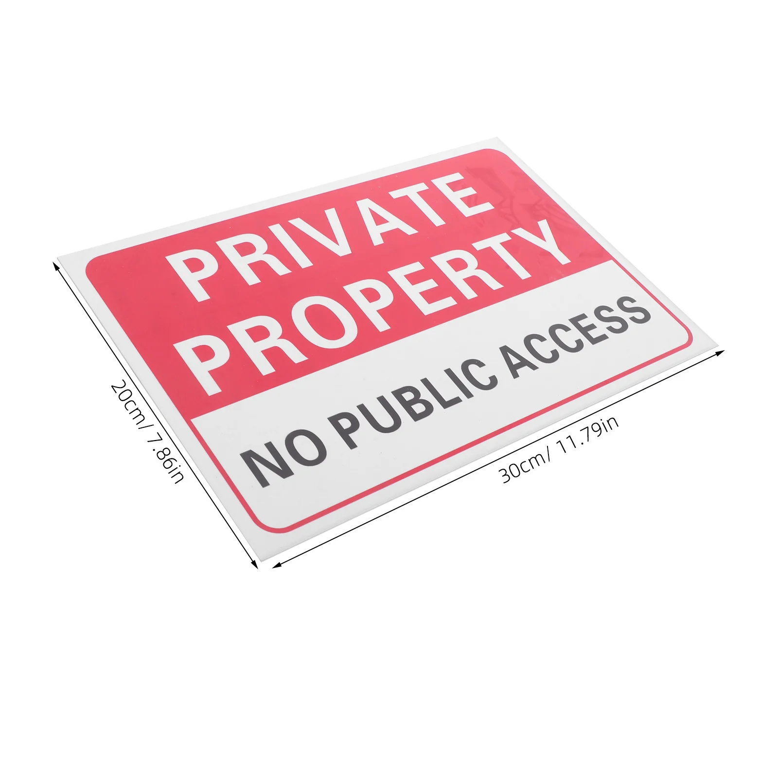 2Pcs Weather Resistant No Trespassing Sign Outdoor Keep Out Warning Decal Self Adhesive Sticker for Property Line Security Use