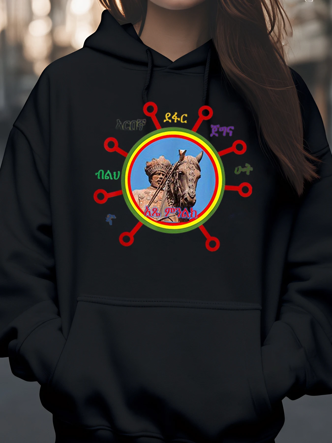 

Толстовка с капюшоном и принтом короля конного спорта, костюм на Хэллоуин, уличная одежда унисекс, мода