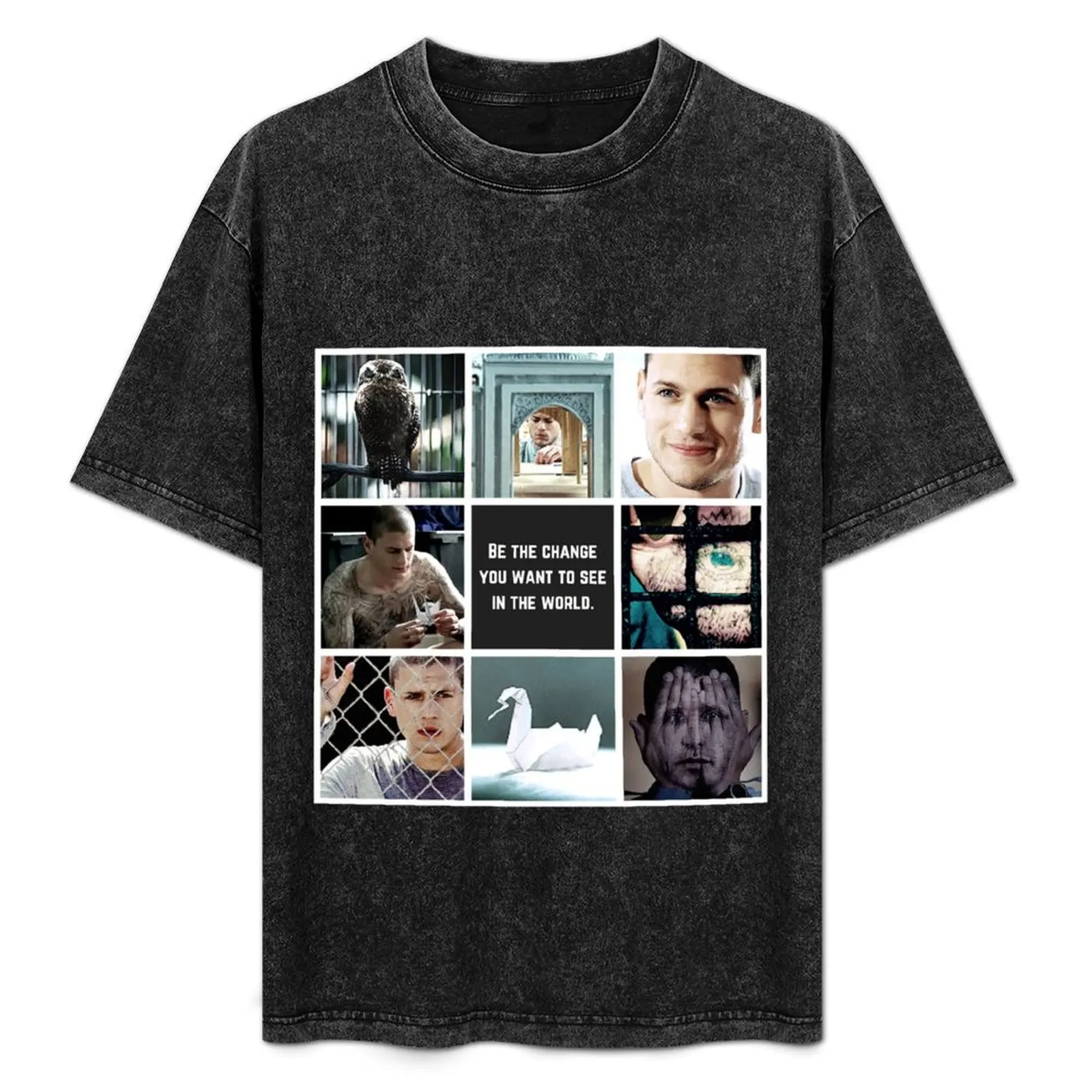 

Aesthetic: Michael Scofield T-Shirt Fashion Print Casual Short Sleeve