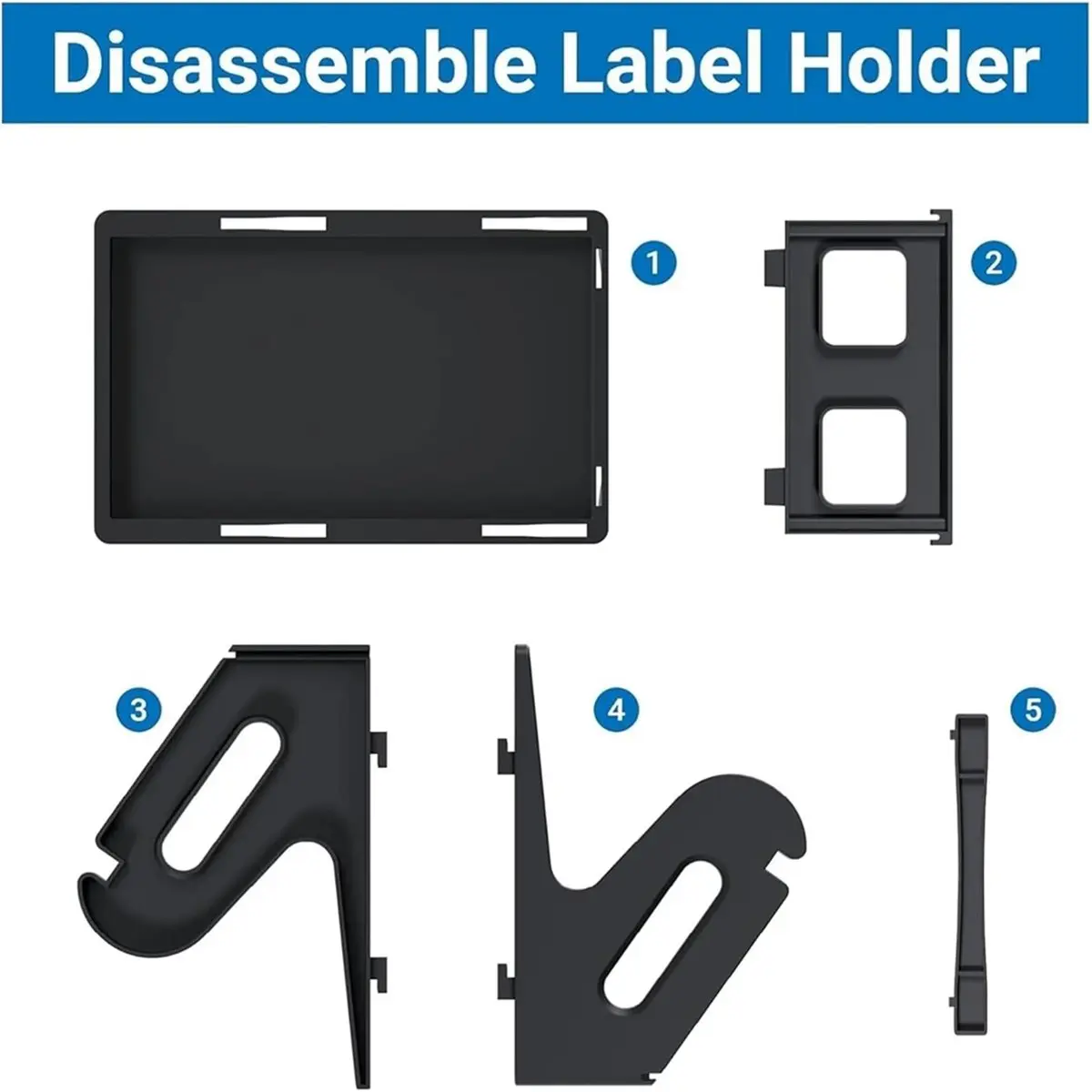Desktop Thermal Label Holder Stand for Rolls & Fanfold Labels, 2-in-1 Shipping Label Organizer, Thermal Printer Parts