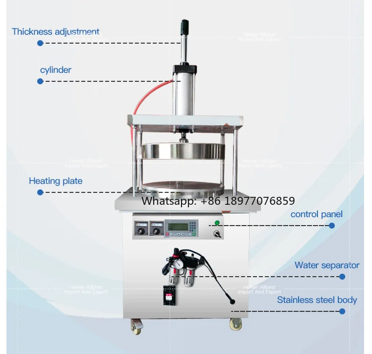2026 Full Automatic Large Injera Maker Spring Roll Samosa Sheet Making Machinery Thin Peking Duck Pancake Pressing Machine