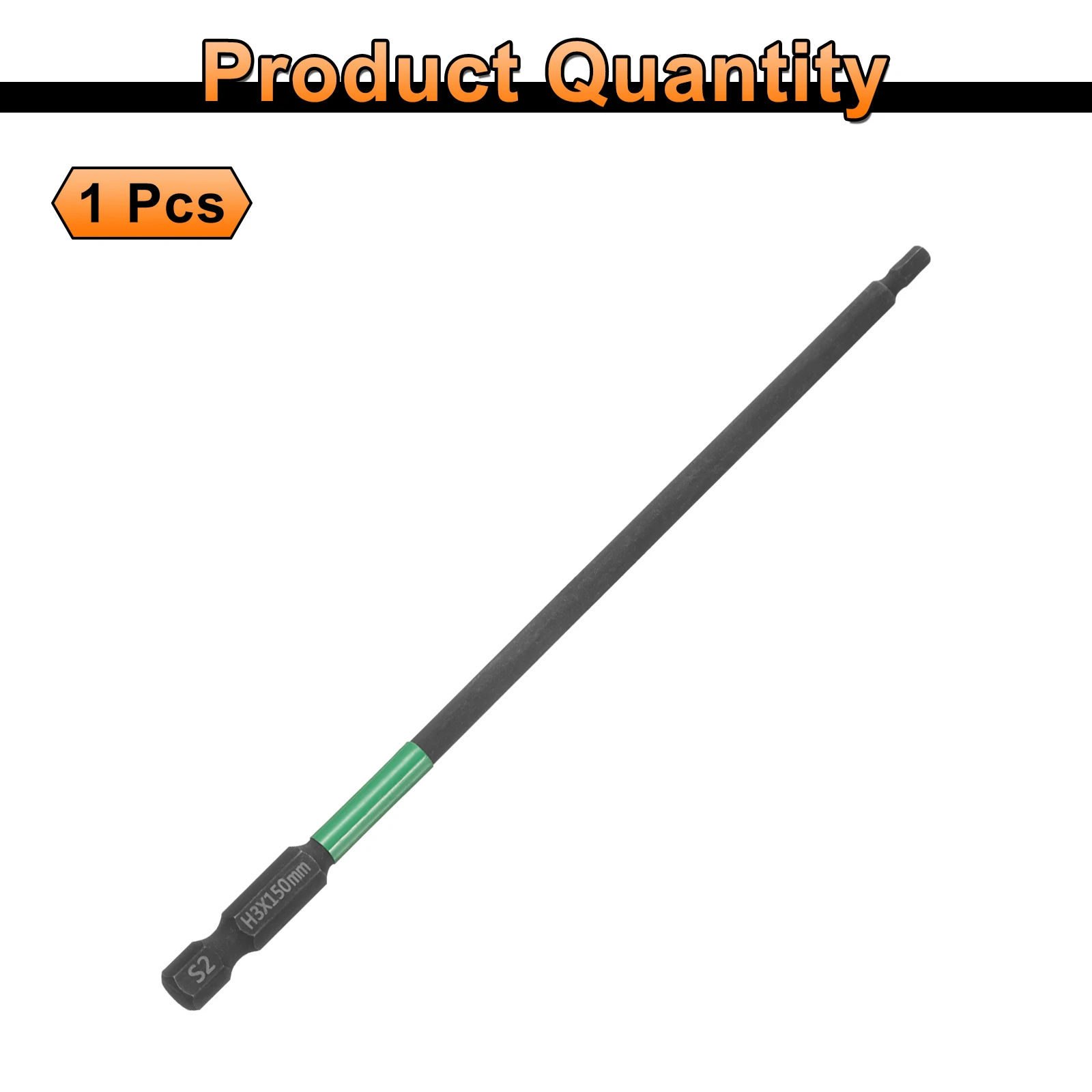 1/2/5pcs H3/H4/H5/H6 Flat Hex Head Screwdriver Bit Metric Tip 1/4