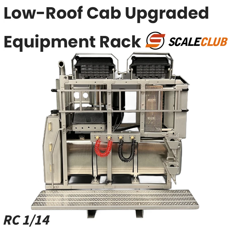 

Scaleclub 1/14 Metal Equipment Rack Upgraded SLT Heavy Duty Truck Low Roof Drive for Tamiya Benz Actros DIY RC Truck Parts Toys