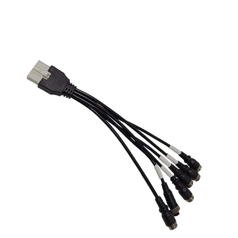 Accesorios de cámara MDVR para monitoreo de coche, conector de cable hembra de aviación, salida de Cable de Audio y Video AV DC BNC, línea de video de 4 pines