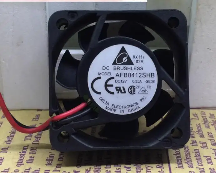 

Delta Electronics AFB0412SHB DC 12V 0.35A 40x40x15mm 2-Wire Server Cooling Fan