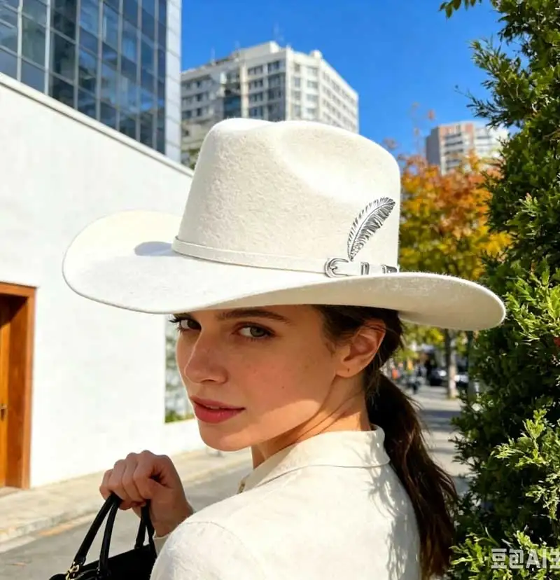 Handmade Wool Cowboy Hat Silver Feather Cowboy Hat Western Cowboy Hat Wide Birm Hat sombrero vaquero