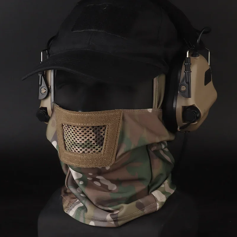 Tactical Knight Mask Outdoor Breathable Elastic Soft Mask Shooting Airsoft Free Ears Face Protective Airsoft Combat Headgear