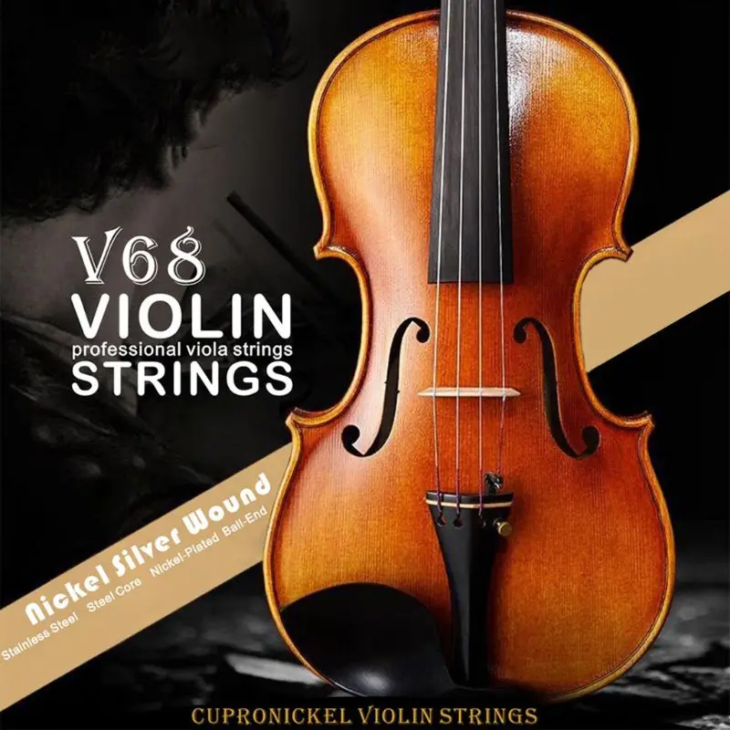 4 pièces cordes violon remplacement pour pièces d'instruments musique violon 3/4 4/4 E56D