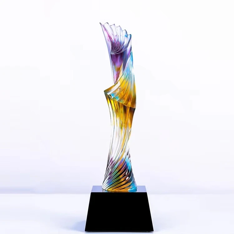 Religious Tradition Modern Celebration Gifts Glazed Award Glazed Crystal Trophy Good Product