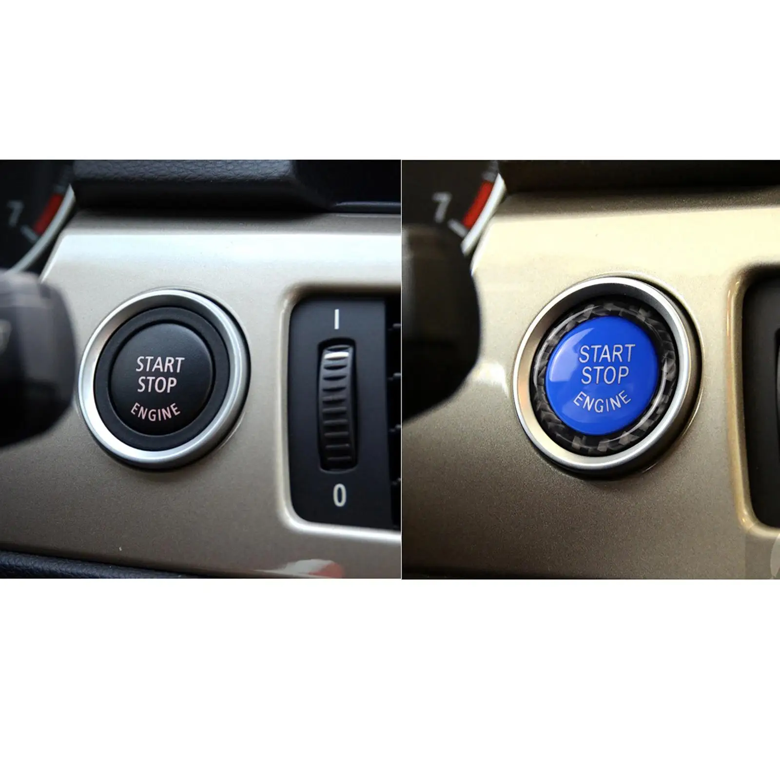 

Start Stop Button Cover ABS Carbon Fiber Protection Ring Kit Replace Car Decor for BMW E90 E92 E93 320i Z4 E89