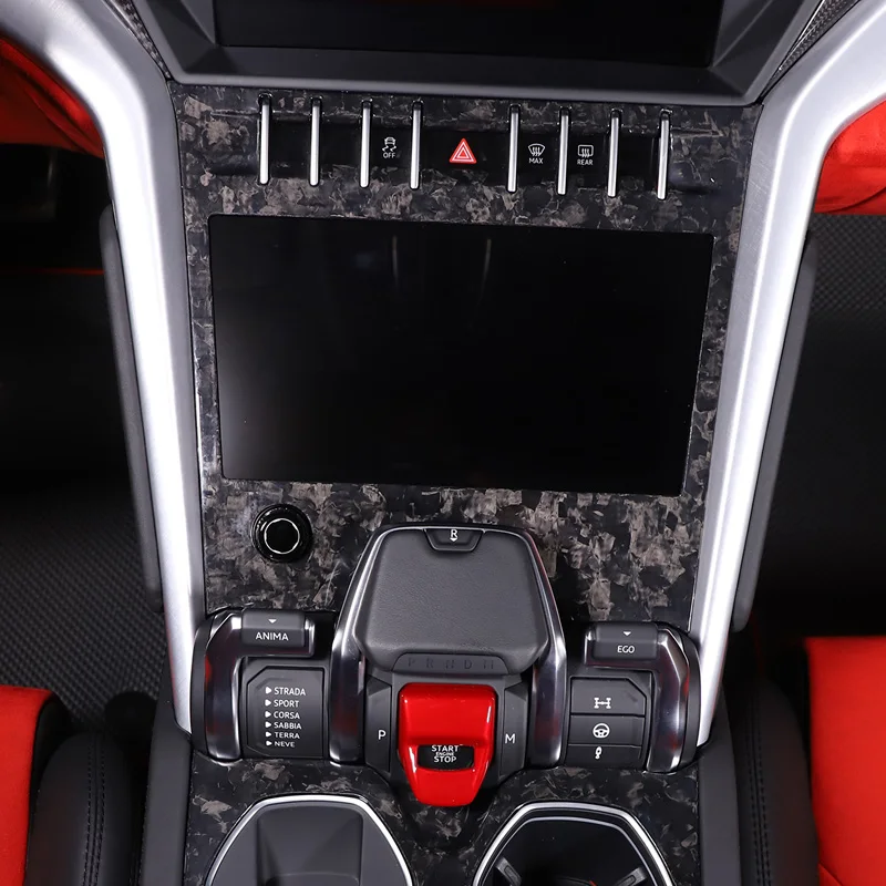 Real Carbon Fiber for Lamborghini URUS 2018-2021 Accessories Interior Trim Car Air Conditioning Switch Panel Cover Sticker