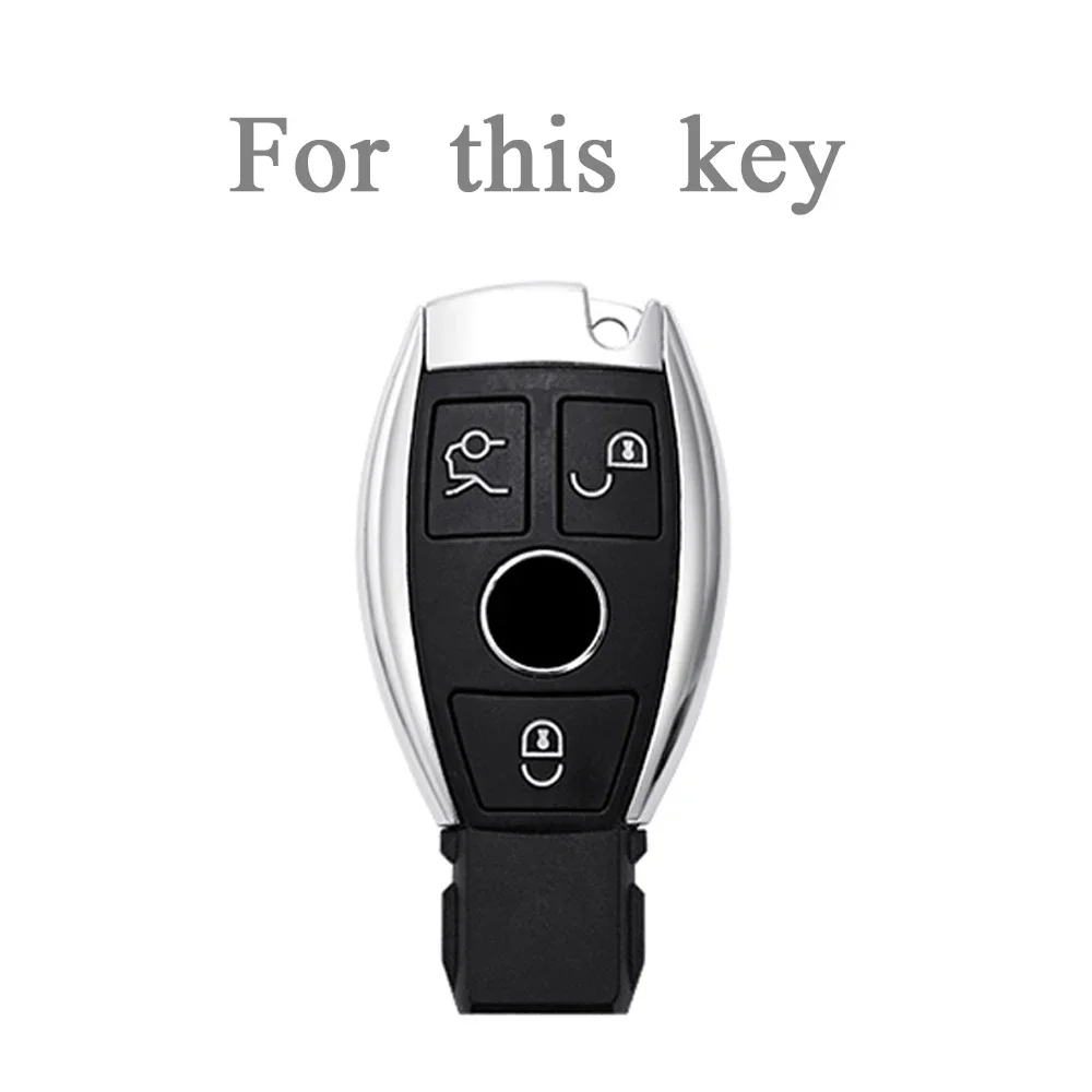 لمرسيدس بنز A C E S G الفئة GLA CLA GLK GLC CLS W204 W463 W176 W251 W205 AMG حافظة مفاتيح السيارة من البولي يوريثان 3 أزرار قذيفة فوب