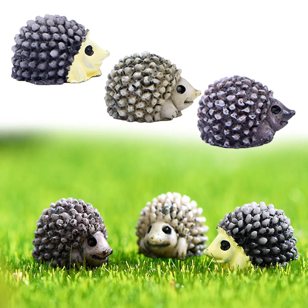 Mini Hedgehog Doll DIY Decoration Create Ecological Bottle Landscape Resin Micro-landscape Decorations Garden Statues Décor