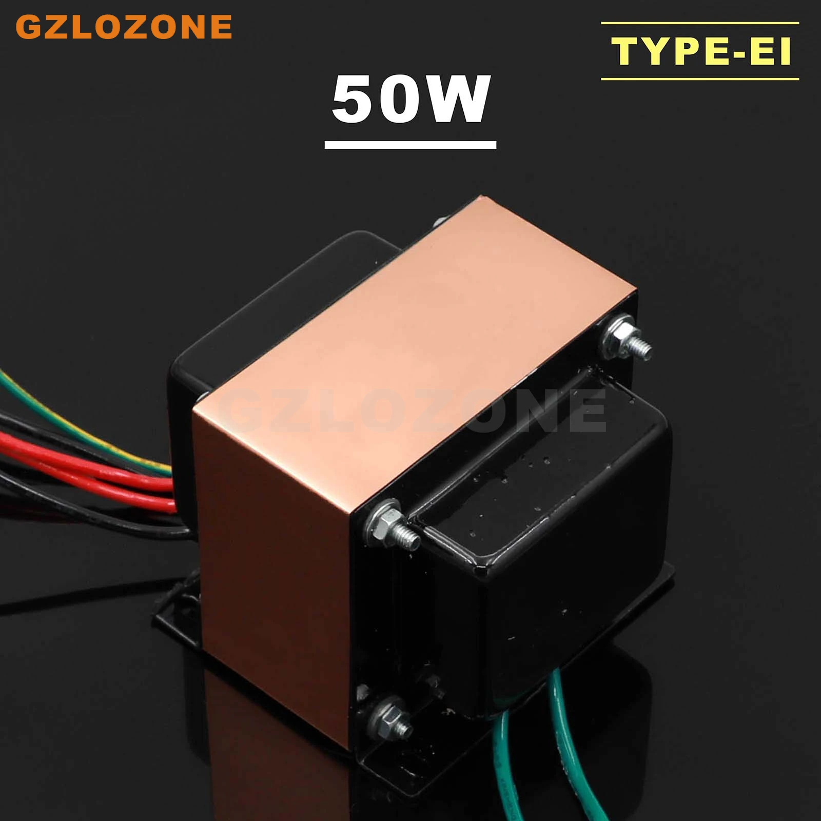 115V/230V OFC 50W Type-EI transformer 50VA 9V/12V/15V/18V/25V/30V With copper foil shield (Accept custom)