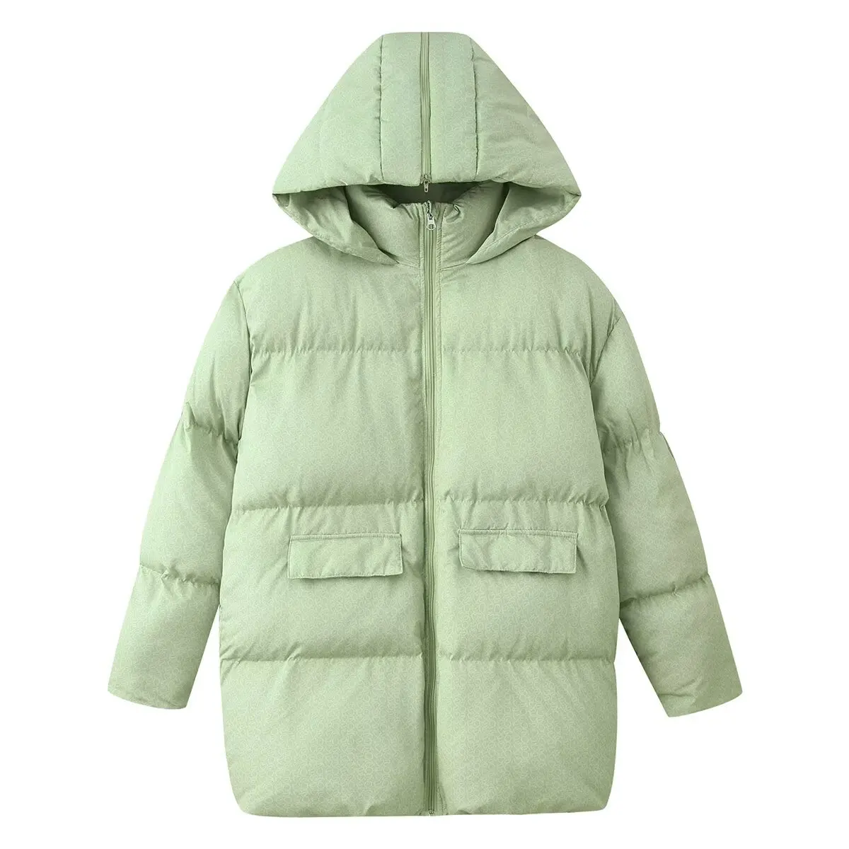 DiYiG WOMAN 2025 winter new fashion multi-color hooded long sleeve cotton-padded jacket all-match zipper coat Outerwear Mujer