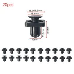 20Pcs Mudguard Clip Car Rivet Fastener Bumper Clip Retainer Screw 91514-TG1-T01 For Honda For HRV For Accord For Odyssey For CRV