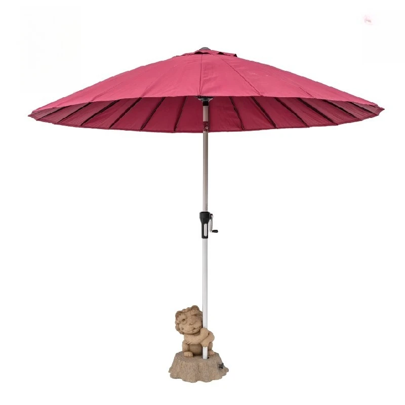 Chinese-style courtyard garden arrangement, outdoor parasol, outdoor villa courtyard umbrella, terrace, yard sun umbrella