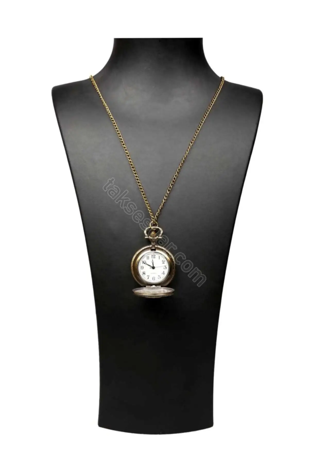 Uras Clock Necklace Relief Rose Looking Köstekli Vintage Watch Men Women