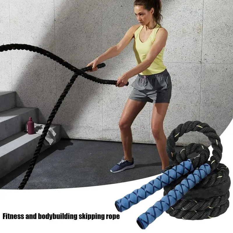 Heavy Jump Rope Strength Training Skipping Rope 0.98 Inch Body Shaping Jumpropes For Women Men Portable Gym Workout Equipment
