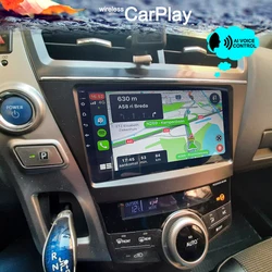 128GB Android 14 AI Voice Car Radio GPS Navigation For Toyota Prius Plus Alpha 2012-2015 Multimedia Video Player CarPlay Stereo