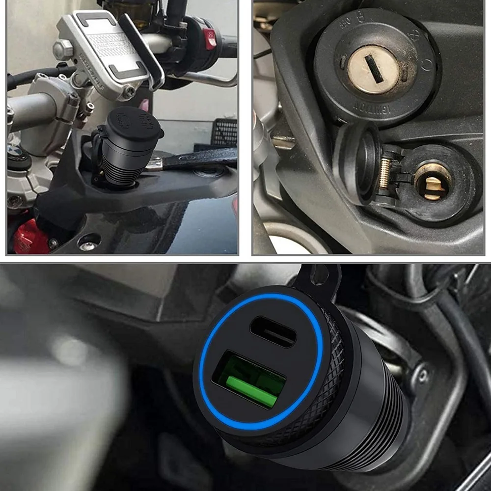 Cargador DIN Hella para motocicleta, enchufe impermeable a QC3.0, USB, tipo C, 30W, adaptador de entrega de energía