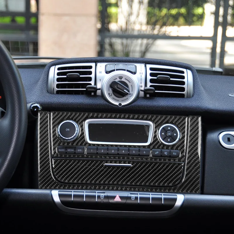 

Suitable for 11-15 Mercedes-Benz smart fortwo car interior modified carbon fiber radio console