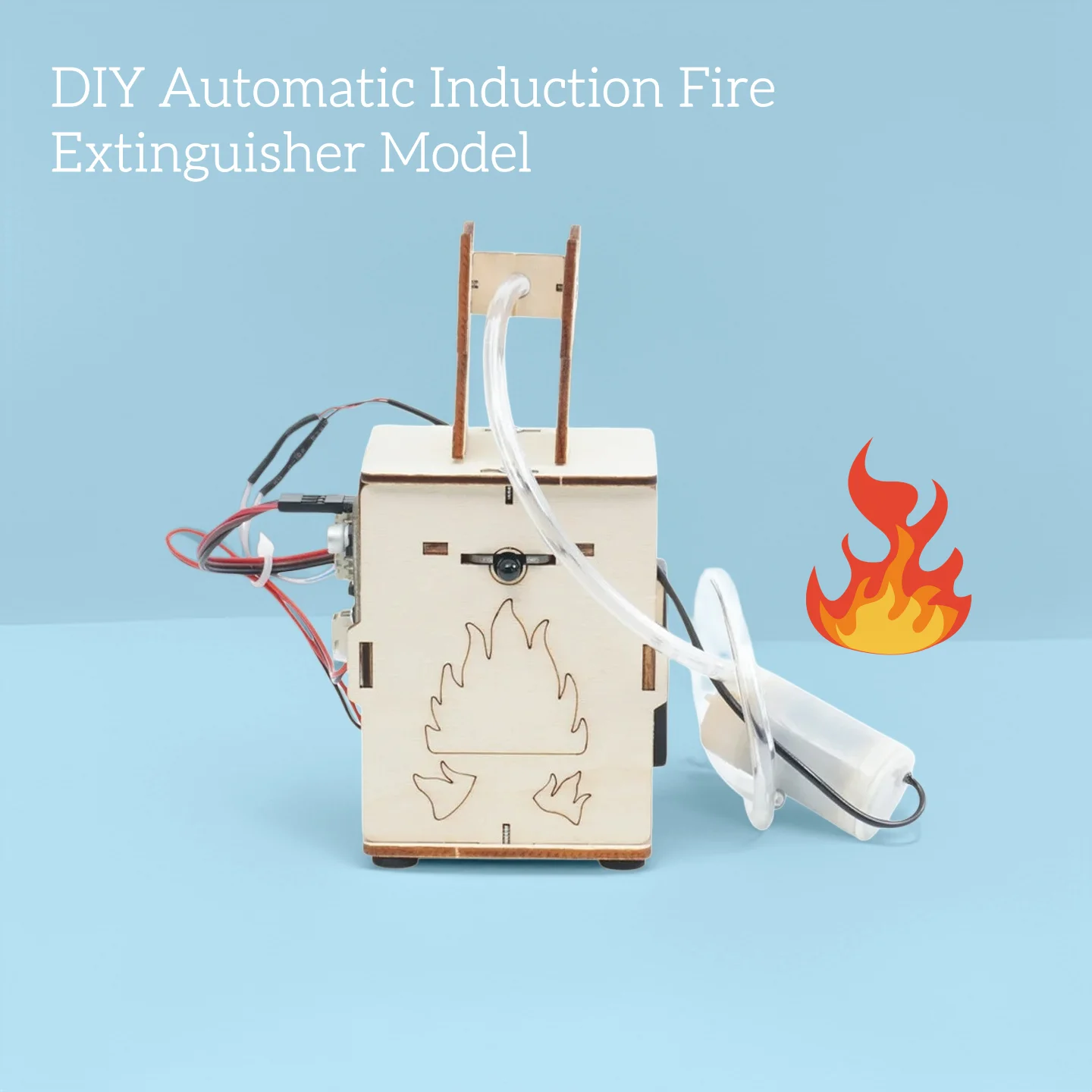 DIY Automatic Induction Fire Extinguisher Model Assembled Experiment Kit Kids Teenager Science Educational Toy Set For Students