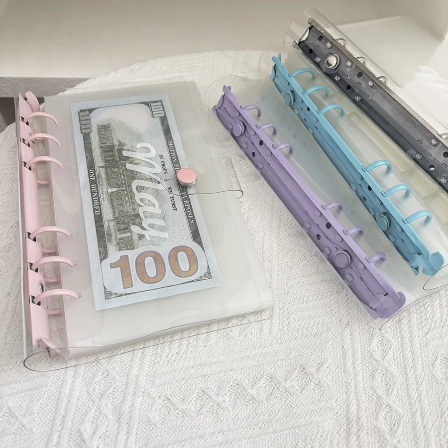 

A6 12-месячная книга для управления наличными, полипропиленовые сменные пакеты с принтом вкладышей, книга для сбора карточек, органайзер для экономии денег