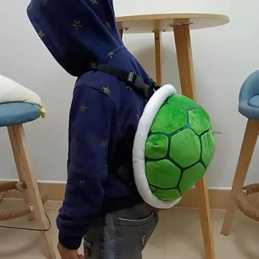 Tortoise plush doll children's backpack with tortoise shell design, suitable for kindergarten and early education