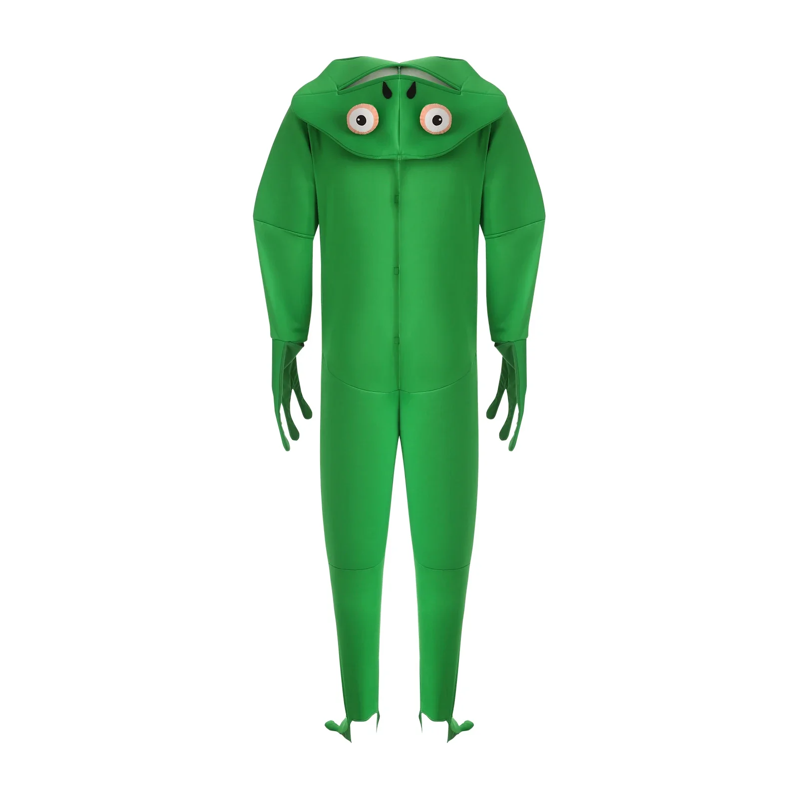 Men Women Green Frog Costume Halloween Christmas Adult  Fancy Dress Hooded Party Club Cosplay Outfit Animal Novelty Jumpsuits