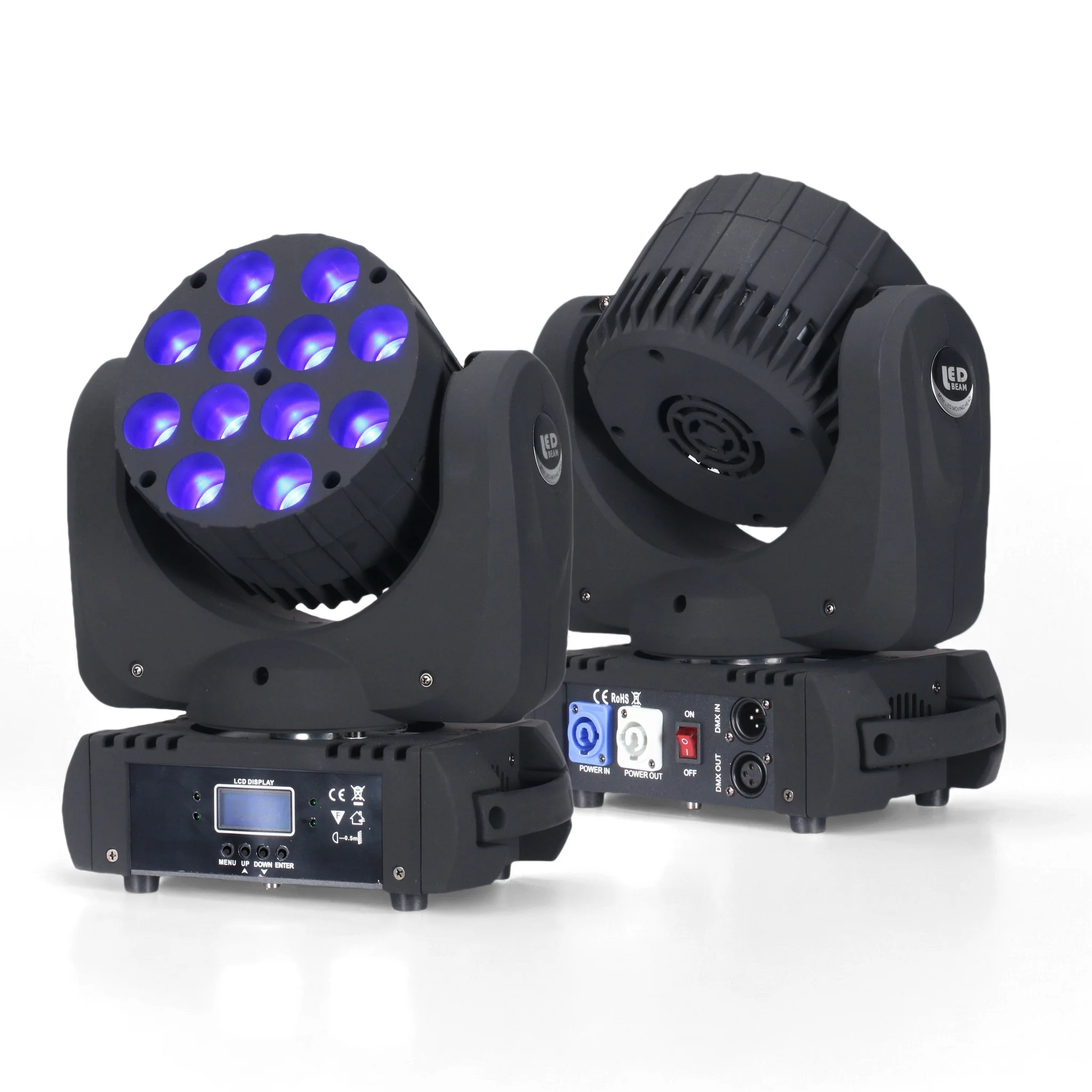 

Светодиодный светильник с подвижной головкой 12X12W RGBW 4в1 Beam DMX с вращающейся лампой 16Chs, сценическое мобильное освещение для вечеринки, шоу, дискотеки, свадьбы